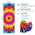 thumbnail image 2 of Rainbow Tie Dye Mandala Pattern Hot Yoga Mat Towel Non Slip for Hot Yoga - Quick-Drying Yoga Mat Cover with 4 Corner Pockets with Travel Bag - Hot Yoga Towel Non Slip 74"x26", 2 of 6