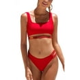 thumbnail image 1 of High Waisted Bikini Set for Women Athletic Two Pieces Tankini Swimsuits, 1 of 6