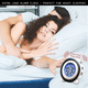 thumbnail image 4 of Reloj despertador digital, pantalla de fecha y hora, doble campana, muy fuerte para personas que duermen profundamente, alarma dual, luz de fondo azul para adolescentes, 4 of 8
