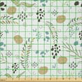thumbnail image 2 of Ambesonne Botanical Fabric by the Yard Microfiber, Minimal Nature Life Motif, 1 Yard, White Dark Mustard, 2 of 2