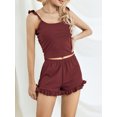 thumbnail image 4 of Mialoley Femmes 2 Pièces Ensemble Pyjama Ensemble Cami Sans Manches Shorts Décontractés Ensembles de Vêtements de Nuit, 4 of 9