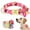 Hot Pink, variant on Beirui Nylon Flower Dog Collar Custom Personalized Pet Name Tag Free Engraved S-L