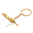 Mini Bassoon Shape Key Chain Adorable Brass Key Ring Pendant Gift