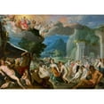 thumbnail image 2 of Hans Rottenhammer 14x11 Black Ornate Wood Framed Double Matted Museum Art Print Titled: The Fall of Phaeton (1604), 2 of 5