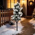 thumbnail image 4 of Hyknon Christmas Artificial Flowers with Ground Stake, UV Resistant Fake Flowers, Fade Resistant Realistic Fake Plants, Weatherproof Faux Greenery Bushes Tree for Garden Yard Porch Patio Decor 22.8", 4 of 7