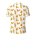 thumbnail image 3 of Vsdgher Cartoon Squirrel Print Men's Short Sleeve Stretch Polo Shirt, Moisture-Wicking Performance Polo Shirt, 3 of 8