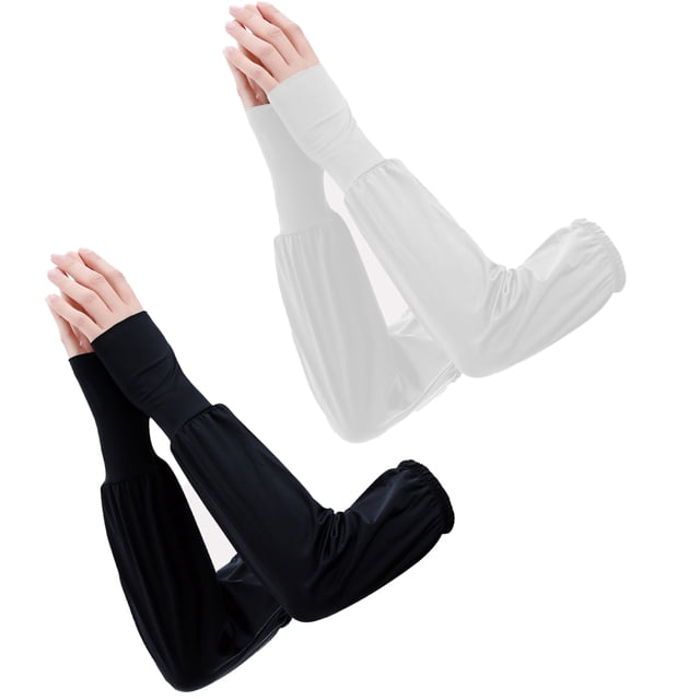 2 pares de mangas de protección solar UV para hombres y mujeres, mangas deportivas refrescantes UPF 50 para fútbol, golf