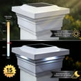 thumbnail image 5 of Classy Caps Majestic Solar Post Cap - Fits 5"x5" Posts - White Vinyl (PVC), 5 of 10