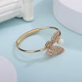thumbnail image 5 of Crystal Butterfly Pearl Bracelet Butterfly Bangle for Women, 5 of 10