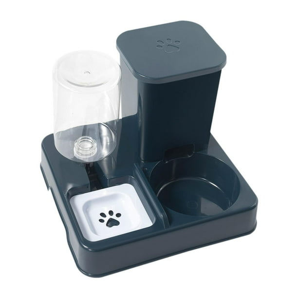 Alimentador de gatos y agua, dispensador de agua de gato y tazón de alimentos, alimentador de mascotas alimentador de gato automático para perros para