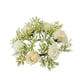 thumbnail image 5 of Anillo de vela con flores artificiales, hojas , corona de velas, adorno para centro de mesa, decoración para comedor, boda, fiesta Champán, 5 of 9