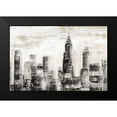 thumbnail image 2 of Vassileva, Silvia 14x11 Black Modern Framed Museum Art Print Titled - Manhattan Skyline BW Crop, 2 of 5