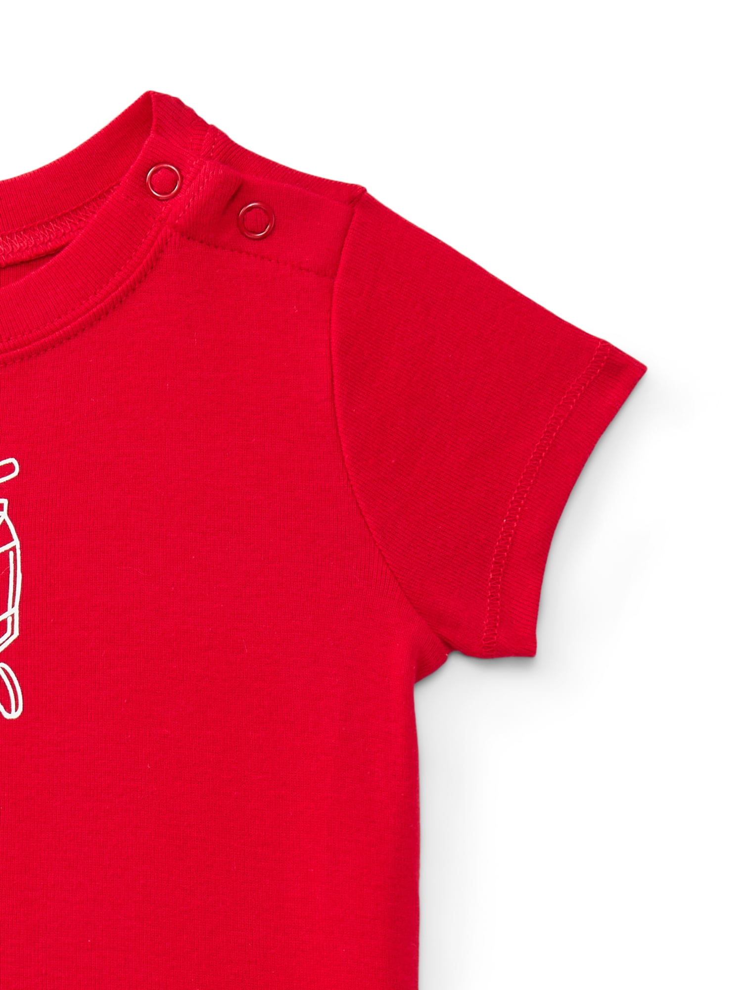 Wonder Nation Baby Boys Graphic Print Bodysuit with Short Sleeves, Sizes 0M-24M