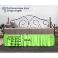 thumbnail image 5 of SGI Bedding Day Bed Skirt | Twin 18" Inch Drop, Ruffled Microfiber Bed Skirt | Fade Resistant, Wrinkle Free, Anti-static, Decorative, Extra Storage Space, Clutter-Free | Parrot Green, 5 of 8