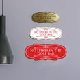 thumbnail image 3 of Signs ByLITA Designer No Spikes in the Golf Bar Elegant Design Clear Messaging Durable Construction Easy Installation Sign (Black Gold) - Large, 3 of 5