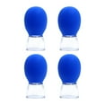 thumbnail image 1 of Juego de 4 ventosas faciales de silicona para ventosas corporales personales para rostro, cuello y espalda, uso diario para mujeres y hombres. Azul, 1 of 8