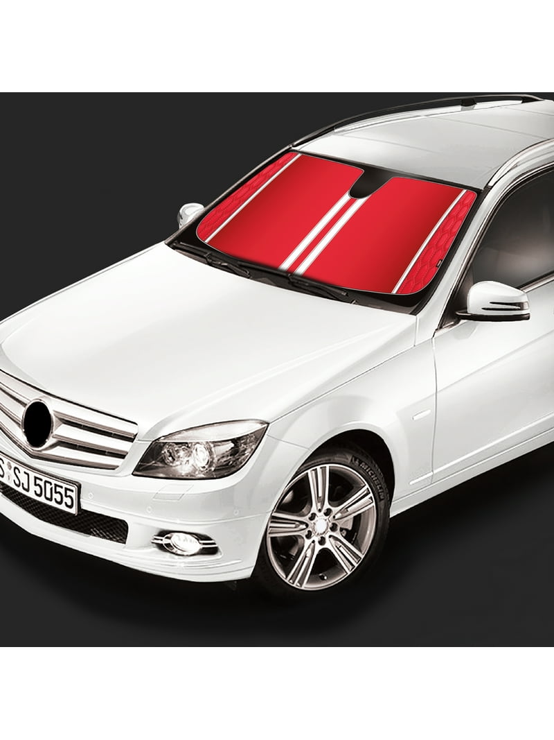 Genuine Dickies Retro Sport Auto Sunshade Universal Fit Red Car