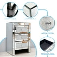 thumbnail image 4 of Holaki Mirrored Nightstand Bedside Tables Drawer Crystal Diamond Bedside Table Bedroom Furniture with 3-Drawers-Bedside Storage Cabinet Silvery, 4 of 9