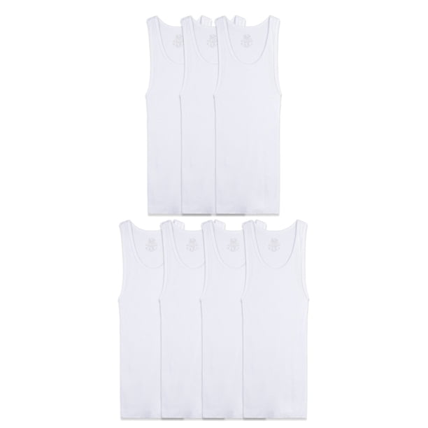 Camiseta sin mangas Fruit of the Loom para niños, paquete de 7 - Blanco