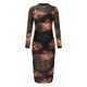 thumbnail image 5 of Vestidos Para Mujer Vestidos Midi Trendy Mesh Print Casual Long Sleeve Top + Falda Set 3Pcs Suit Odeerbi  ODB162331, 5 of 8