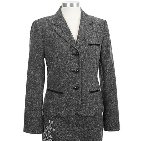 George - Women's Donegal Tweed Velvet-Trimmed Blazer