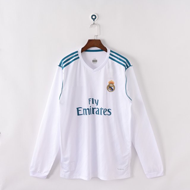 2017-18 Real Madrid Home Long Sleeve. Football Classic Jersey