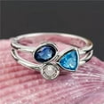 thumbnail image 3 of K-KED Women Delicate Jewelry 925 Silver Filled Cubic Zirconia Rings Wedding Party Ring Sz 6-10-#1-6, 3 of 6