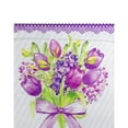 thumbnail image 5 of Northlight Welcome Purple Floral Bouquet Outdoor Garden Flag 12.5" x 18", 5 of 8