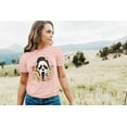 thumbnail image 2 of Groovy Scream Face Mask Halloween Shirt for Women Peach Shirt Adult Medium, 2 of 4