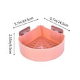 thumbnail image 3 of Pink Multi-Purpose Corner Shower Caddy With Quick Drainage Plastic Bathroom Organizer For Family Home Hotel Use #26n66, 3 of 6