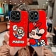 thumbnail image 1 of Fundas de teléfono Bandai Marios para iPhone 14 15 16 pro max 11 12 13pro 14plus protección de cámara cubierta trasera suave Funda, 1 of 5