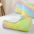 thumbnail image 4 of Erosebridal Rainbow Stars Line Twin Quilt Set,Glitter Print Galaxy Twin Coverlet Set For Girls,2 Pieces, 4 of 7