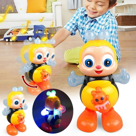 

2 Packs Dancing Bee Musical Toy for Kids Interactive Singing Swinging Bee with Lights Music Preschool Learning Puzzle Electronic Party Toy Safe ABS Educational Fun Gift