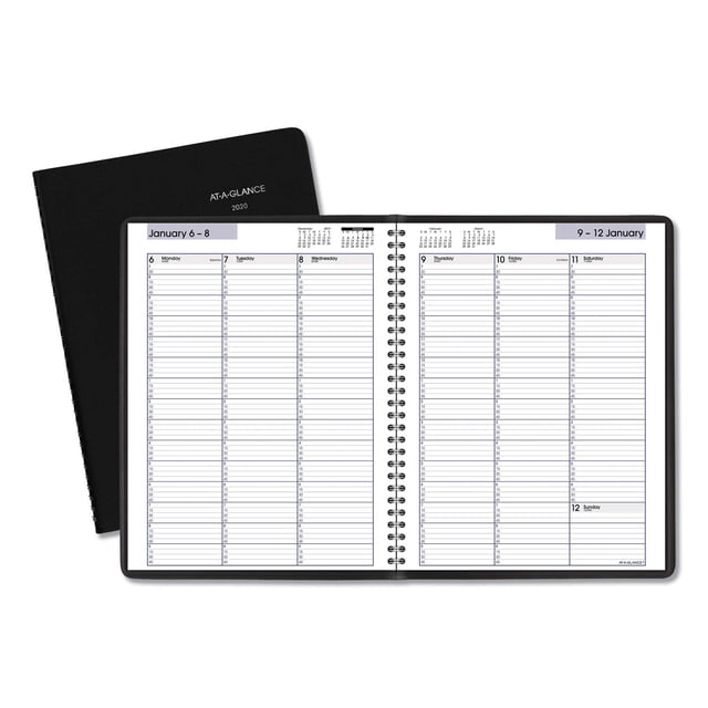 Agenda y libreta de citas de un vistazo DayMinder 2020, color negro