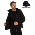 thumbnail image 4 of Men's Winter Jacket Softshell Fleece Lined 5 Pockets Reflective - Black, 4 of 7