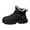 Black, variant on Xmyrz Snow Boots For Men Recreation Indoor Cozy Lace Up Breathable Fleece Wide Calf Boots Winter Boots Mens Shoes