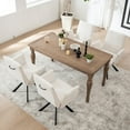 thumbnail image 6 of Kidol & Shellder Boucle Dining Chair Comfy Swivel Kitchen Chair Modern Computer Chair Vanity Chair with High Back and Arms for Home Kitchen Makeup Room, Beige, 6 of 8
