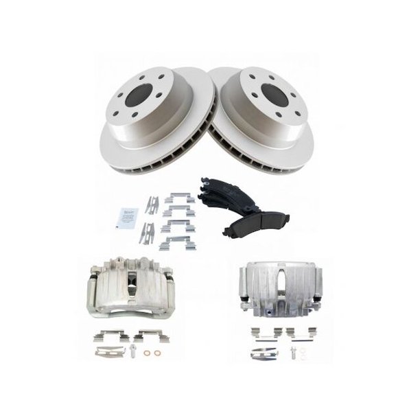 Rear Brake Pad Rotor and Caliper Set Compatible with 2002 2006