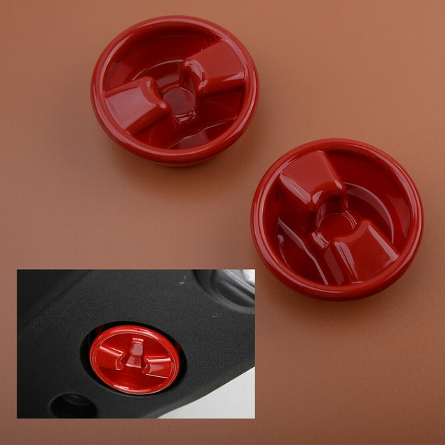 Housse de Bouton de Toit de Voiture Rouge Décoration Pièces Adaptées pour Jeep Wrangler JK 2007-2017