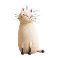 thumbnail image 2 of KGJQ Handmade Whimsical Cat Figurine Cute Small Resin Cat Sculpture for Desk Bookshelf Nightstand Home Decor Cat Lovers Gifts, 2 of 8