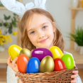 thumbnail image 3 of Huevos de Pascua de plástico con flores de primavera, 72 unidades y 2 huevos dorados, 3 of 7