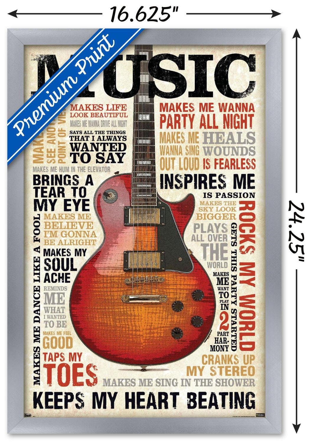 Music Inspires Me Wall Poster