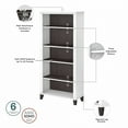 thumbnail image 3 of Somerset 60W Desk with File Cabinet & Bookcase in White/Gray - Engineered Wood, 3 of 10