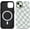 Checkerboard, variant on for iPhone 15 Pro Case Checkerboard Cute Pattern Magnetic [Compatible wth Magsafe] 2 in 1 Slim Shockproof Full Body Protection for Girls Women