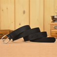 thumbnail image 6 of Fashion Classic Metal Buckles Outdoor Sports Canvas Belts Fabric Braided  Belt Waistband BLACK, 6 of 8