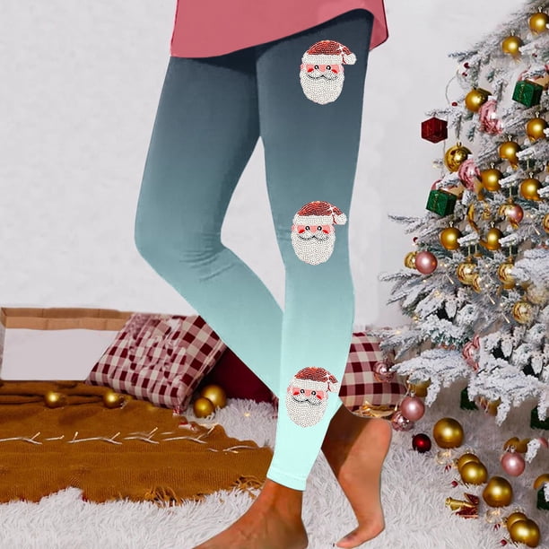 WILLBEST Leggings de Cintura Alta para Mujer, Mallas Deportivas con Estampado Navideño, Bloques de Color, Pantalones de Yoga, Suaves, Elásticos Y Cómodos para Fitness Y Correr. Extra Grande
