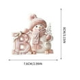 thumbnail image 2 of Uxgjfwu Snowman Ornament Pink 2D Acrylic Design for Christmas Tree Decoration, Holiday Hanging Decor for Home and Party, Flat lightweight Piece for Festive Scene Setup, 2 of 5