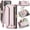 Pink, variant on Case for iPhone 17 Pro Max, Crossbody Wallet Phone Case with RFID Blocking Kickstand, Anti-Drop Wireless Charging Card Slots, PU Leather Shoulder Bag Clutch Adjustable Strap