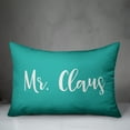thumbnail image 2 of Creative Products Mr. Claus in Teal 14x20 Spun Poly Pillow, 2 of 2