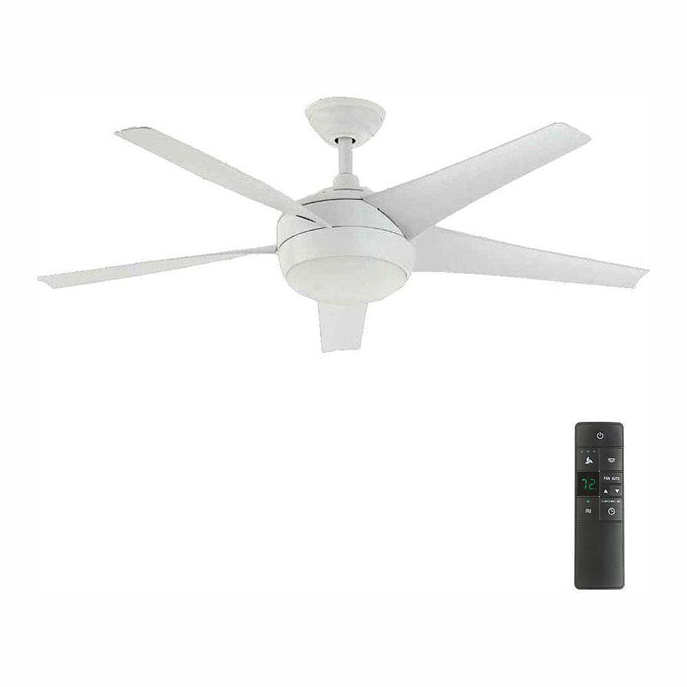 Home Decorators Collection Windward Iv 52 Inch Led Indoor Matte White Ceiling Fan With Light Kit And Remote Control Walmart Canada